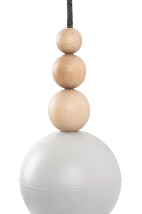 lampa-bala-kolorowe-kable-jasnoszara-z-szarym-oplotem-frudizajn