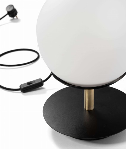 Lampa stojąca stołowa Ummo Plaat ST czarna z mosiądzem