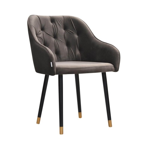 Fotel Albit, Magic Velvet 2205, Czarny + złote końce (2).jpg