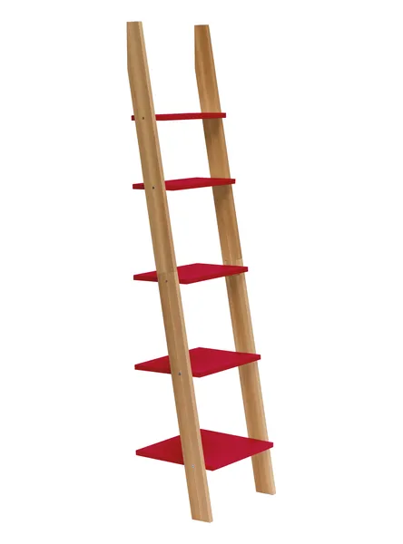 RagabaLD112 ASHME drabinka mała czerwona_ASHME ladder shelf small red_wynik.webp
