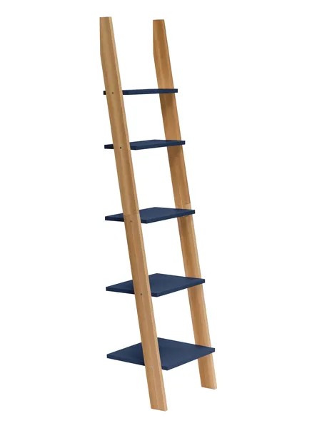 RagabaLD115 ASHME drabinka mała granatowa_ASHME ladder shelf small navy blue_wynik.webp