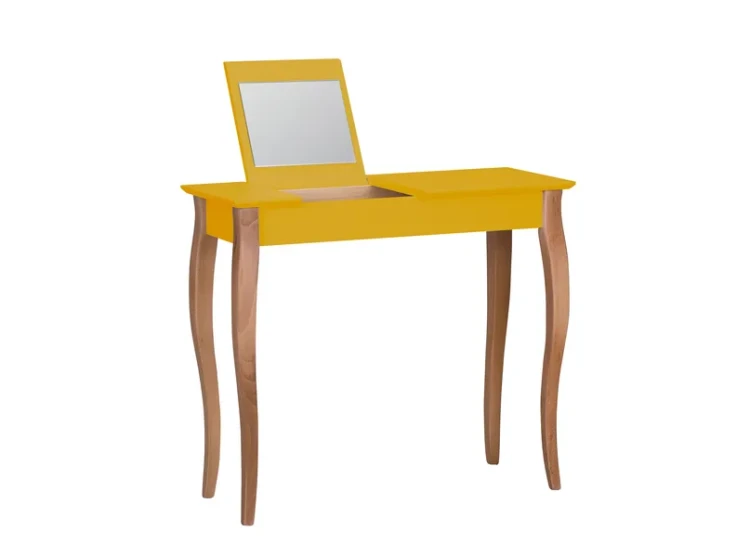 NRAGABADTM25 konsola LILLO z lusterkiem średnia ciemna cytryna_LILLO Dressing table medium broom yellow_wynik.webp