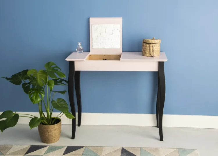 RAGABADTM29B Toaletka LILLO z czarnymi nogami_Dressing table medium dusky pink_wynik.webp
