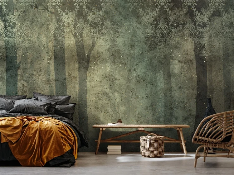 mural-zielony-las-z-koronkami-do-nowoczesnych-wnetrz-na-wymiar-valare-exclusive-fru-dizajn