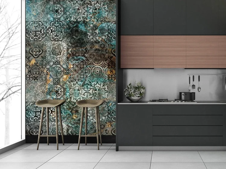 tapeta-z-orientalnym-wzorem-mozaiki-do-sypialni-i-salonu-frudizajn