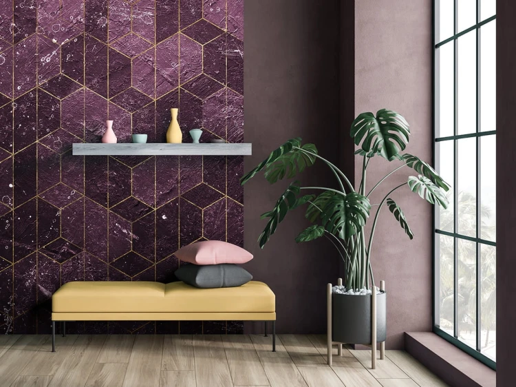 dekoracja-sciany-z-geometryczna-siatka-burgund-valare-exclusive-fru-dizajn