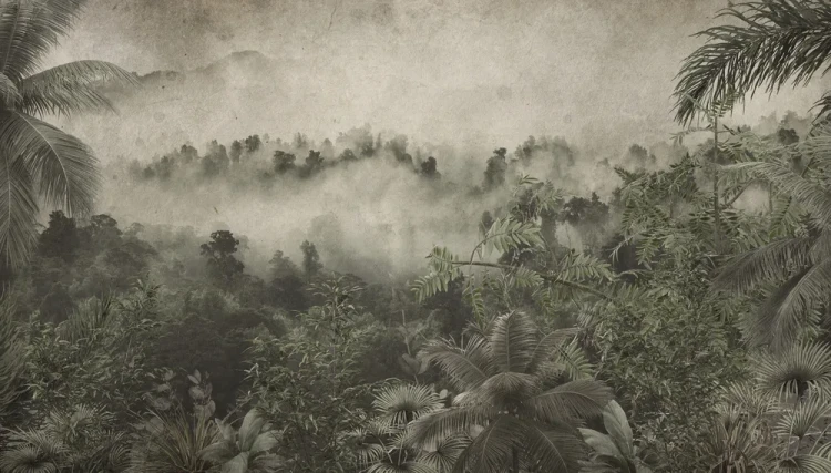 Retro Jungle Landscape - Palmowy las we mgle_frudizajn_pl_6.webp