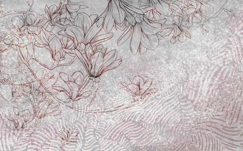 Mural Walls - Subtelne magnolie na betonie4_frudizajn2.webp