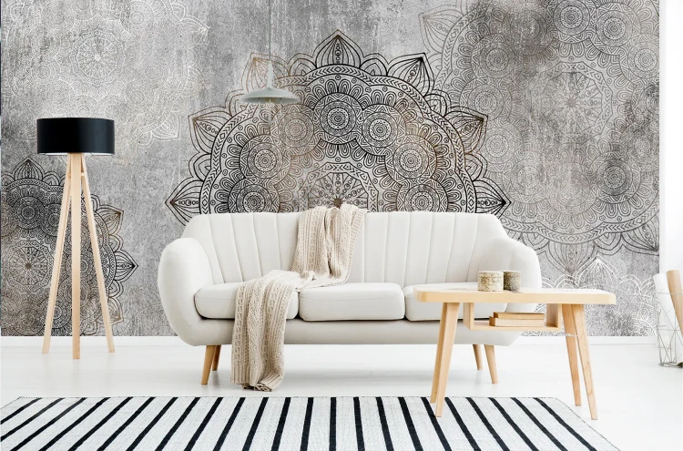 fototapeta-do-biura-z-wzorem-mandali-na-betonie-frudizajn
