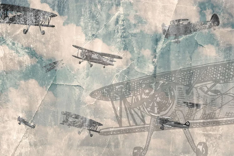 fototapeta-vintage-ze-starymi-samolotami-valare-frudizajn