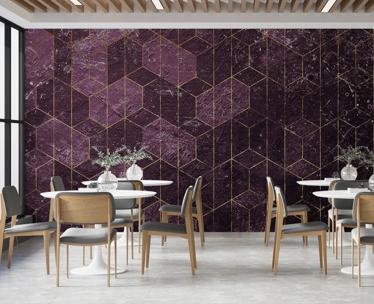 nowoczesna-fototapeta-geometryczna-burgundowa-valare-exclusive-frudizajn