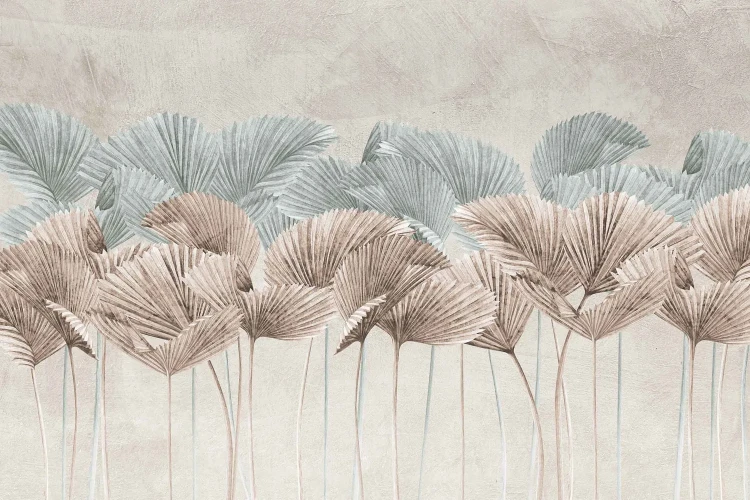 fototapeta-na-wymiar-pastelowe-liscie-palm-do-sypialni-valare-exclusive-frudizajn