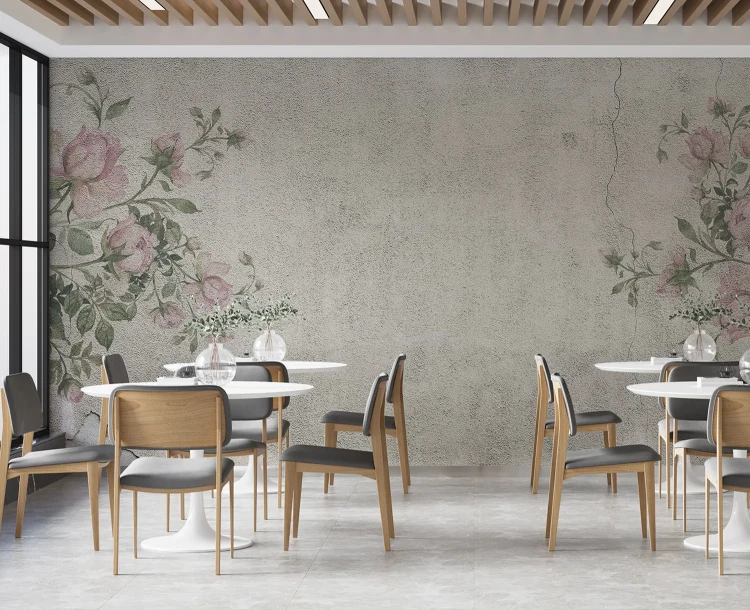 mural-z-kwiatami-i-efektem-starej-sciany-na-wymiar-do-biura-valare-exclusive-fru-dizajn