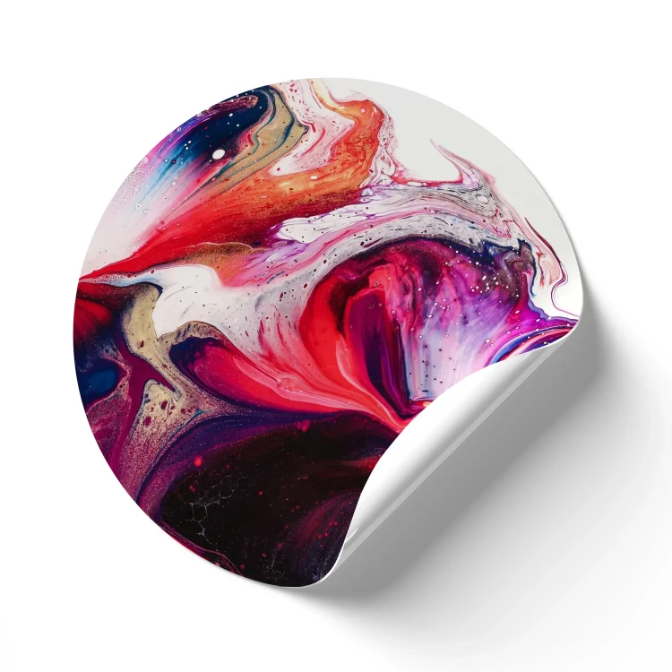okrągła-naklejka-scienna-purpurowa-fala-z-fioletem-pouring-frudizajn
