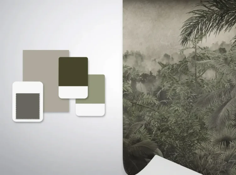 stylowa-naklejka-scienna-luk-palmowy-las-we-mgle-do-przedpokoju-frudizajn