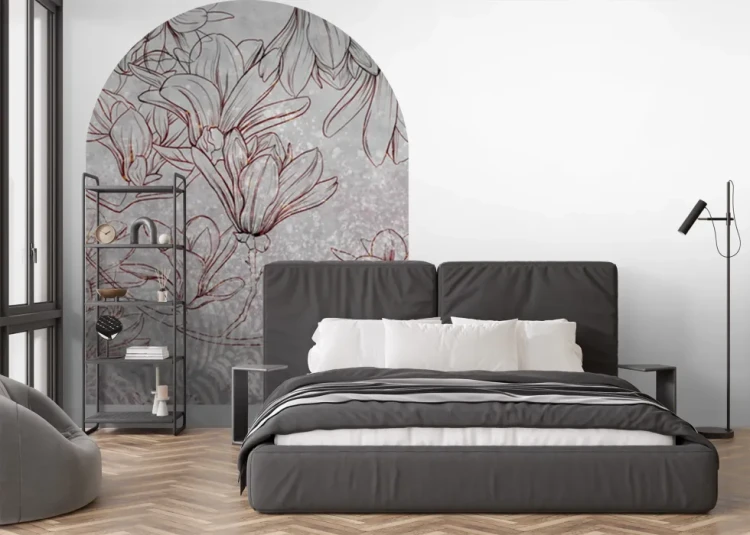 designerski-luk-scienny-subtelne-magnolie-do-salonu-frudizajn