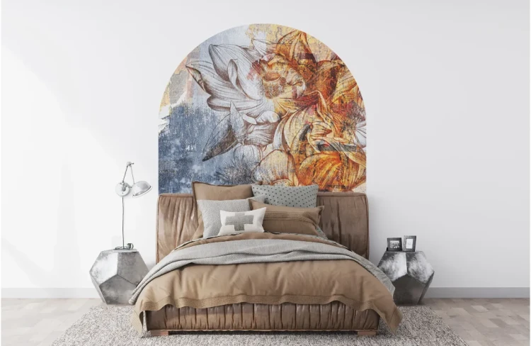 stylowa-naklejka-scienna-luk-kwiaty-na-starej-scianie-do-przedpokoju-frudizajn