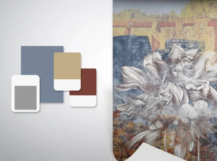 dekor-scienny-luk-artystyczne-kwiaty-na-tle-sciany-do-biura-frudizajn