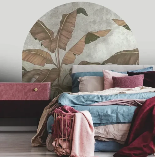 naklejka-scienna-luk-liscie-bananowca-na-betonowym-tle-frudizajn