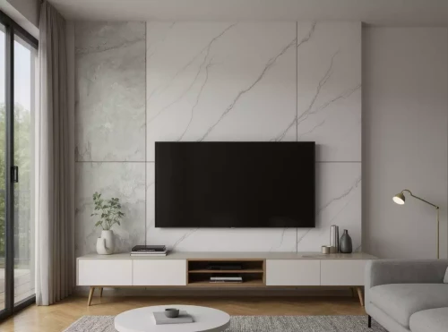 wizualizacja-salonu-z-wykorzystaniem- paneli-imitujacych-marmur-frudizajn