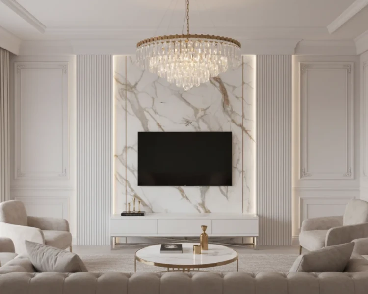 salon-w-stylu-glamour-ze-scianka-tv-imitujaca-marmur-sztukateria-i-lamele-frudizajn.webp