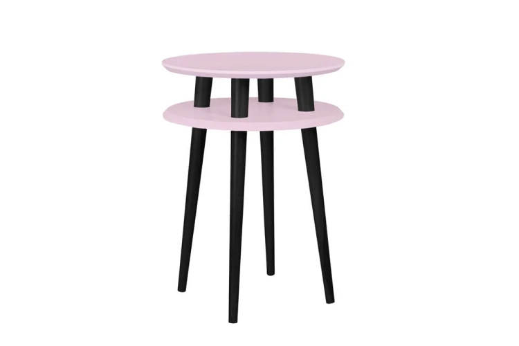 UFO stolik pomocnik  śr. 45cm dusky pink czarne nogi (Copy).jpg